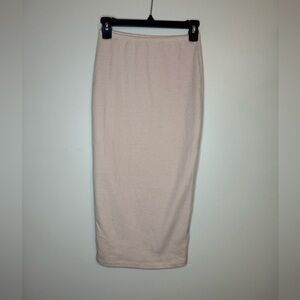 Princess Polly‎ Ribbed Nude Midi Pencil Skirt Size 2